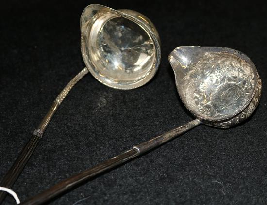 2 silver brandy ladles